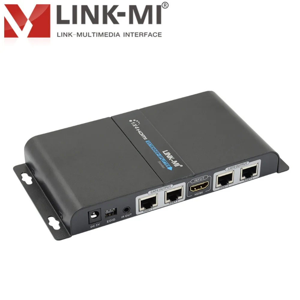 LINK MI 60 м HDMI удлинитель сплиттер 1x4 отображает более одного CAT6/6a/7 поддерживает ИК