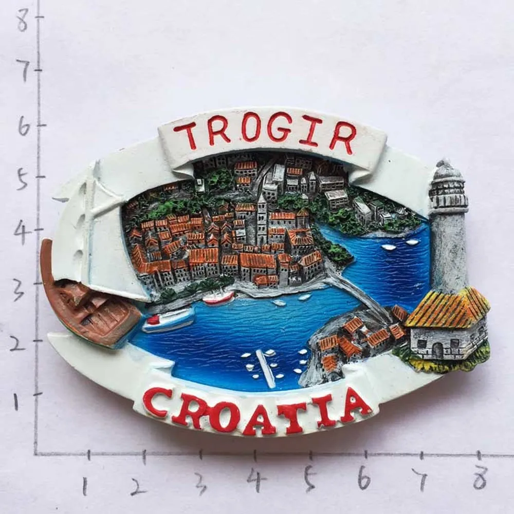 BABELEMI 1pc Trogir Croatia Fridge Magnet 3D Refrigerator Magnets Travel Souvenir DIY Handmade Home Decoration|Магниты на