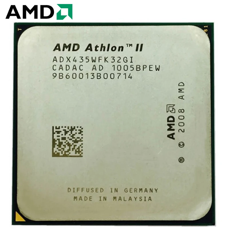 Центральный процессор AMD Athlon II X3 435 Разъем AM2 + AM3 95 Вт 2 9 ГГц 938 pin трехъядерный для