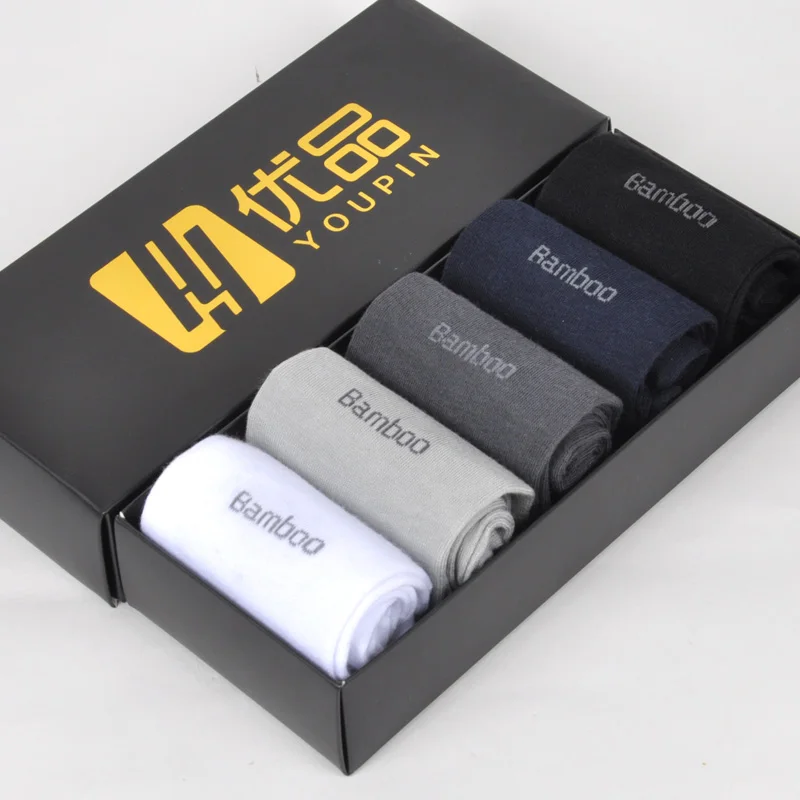 5 Colors Брендовые Новые мужские носки из бамбукового волокна высокого качества повседневные дышащие антибактериальные мужские длинные носки 5 пар/лот - Цвет: 5 Colors