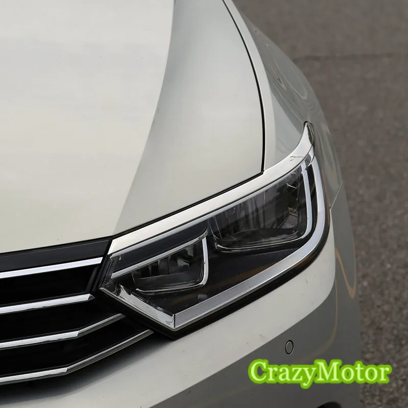 Налобный фонарь из нержавеющей стали для VW Volkswagen Passat B8 2017 2019|exterior accessories|accessories