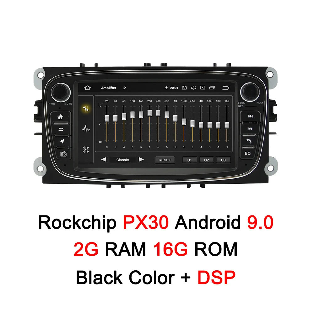 PX30 DSP Black AUTOTOP DSP 2 Din Android 9,0 автомобильный DVD gps плеер для Ford/Focus/Mondeo/S-MAX/C-MAX/Galaxy/Kuga мультимедиа Автомагнитола - Цвет: PX30 DSP Black