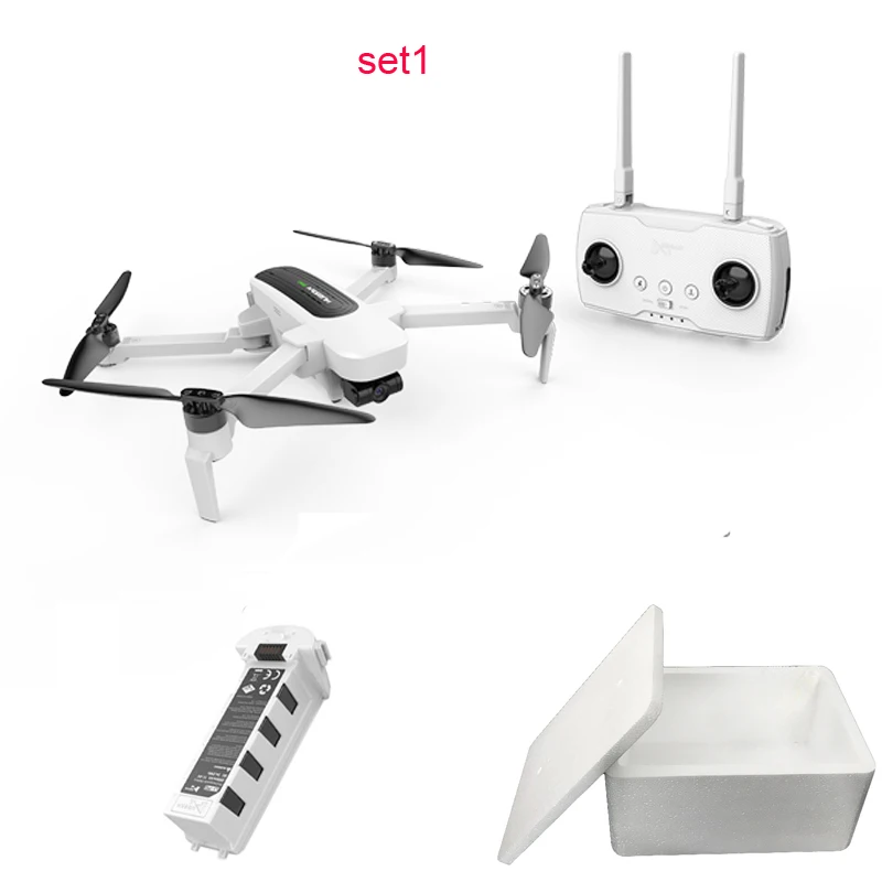 set1 Hubsan H117S Zino gps 5,8 Г 1 км Складная рукоятка с видом от первого лица в формате 4K UHD, Камера 3-осевому гидростабилизатору RC Дрон Квадрокоптер RTF высокое Скорость - Цвет: set1