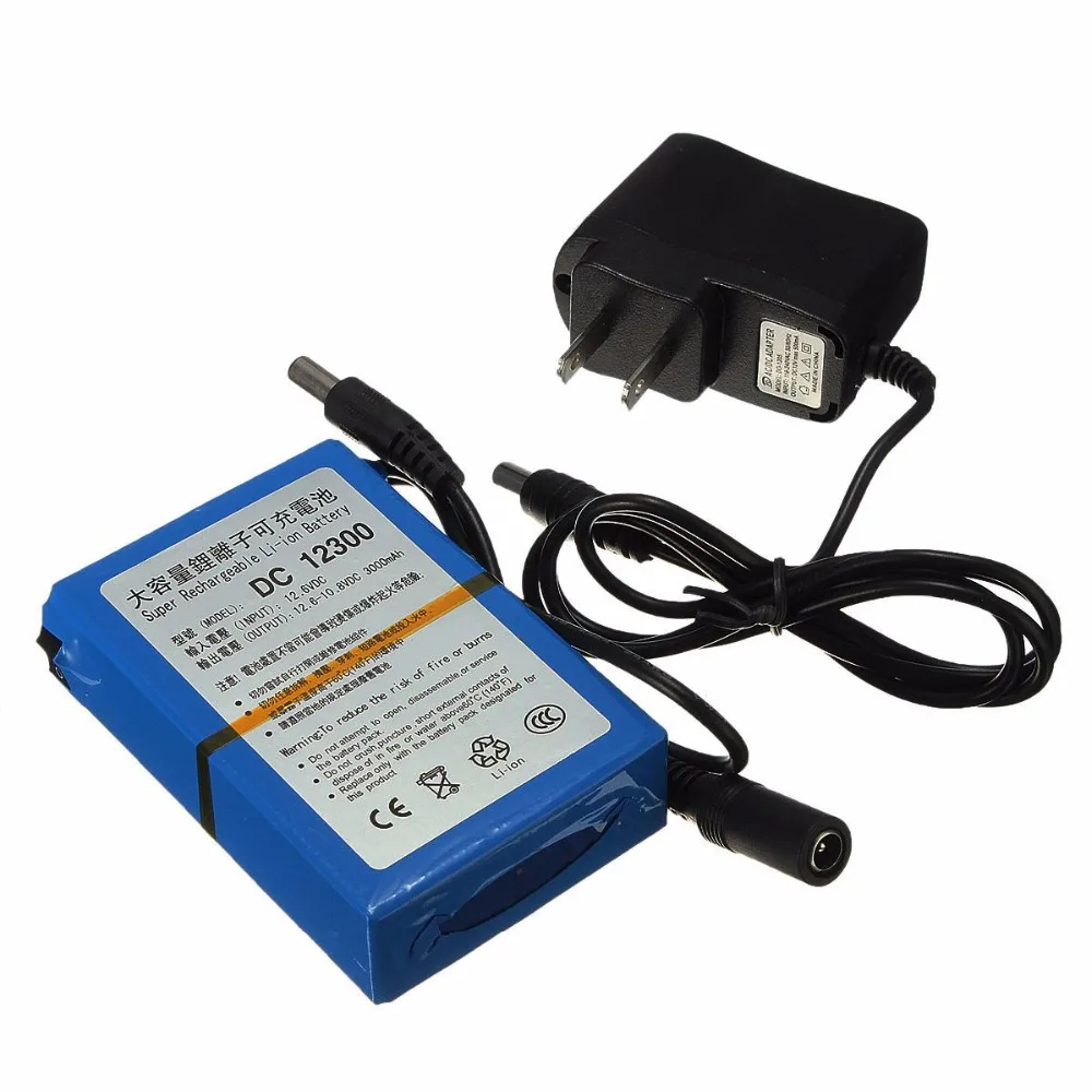 Cncool DC 12 В высокое качество супер перезаряжаемый портативный литий-ионный аккумулятор 1800 мАч-20000 мАч с вилкой EU/US Прямая