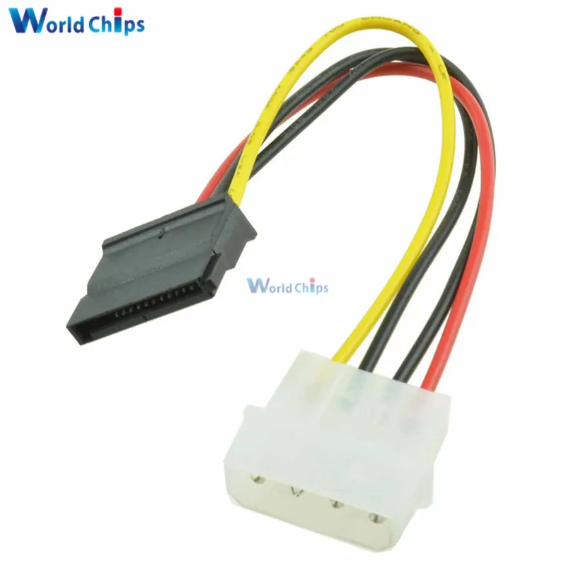 Кабель питания для жесткого диска 2 шт./лот 4-контактный IDE Molex папа-15-контактный
