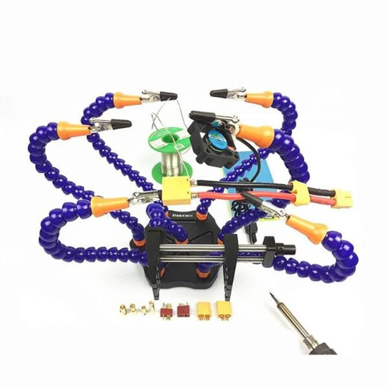 New Arrival Realacc V2 Strange Third Hand Seven Arm Soldering Station with USB Fan Caliper For RC Multicopter Parts | Игрушки и хобби
