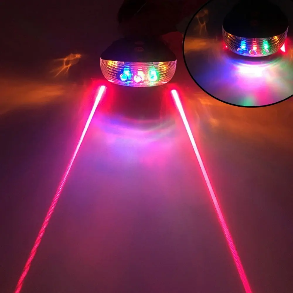Bicycle Tail Light Waterproof Bike Rear Lights Cycling 7 Cool Flash Mode For Accessories (5LED+2Laser) | Спорт и развлечения
