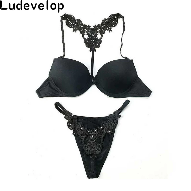 Комплект женского нижнего белья из бюстгальтера пуш-ап и трусов 7 цветов | Женская