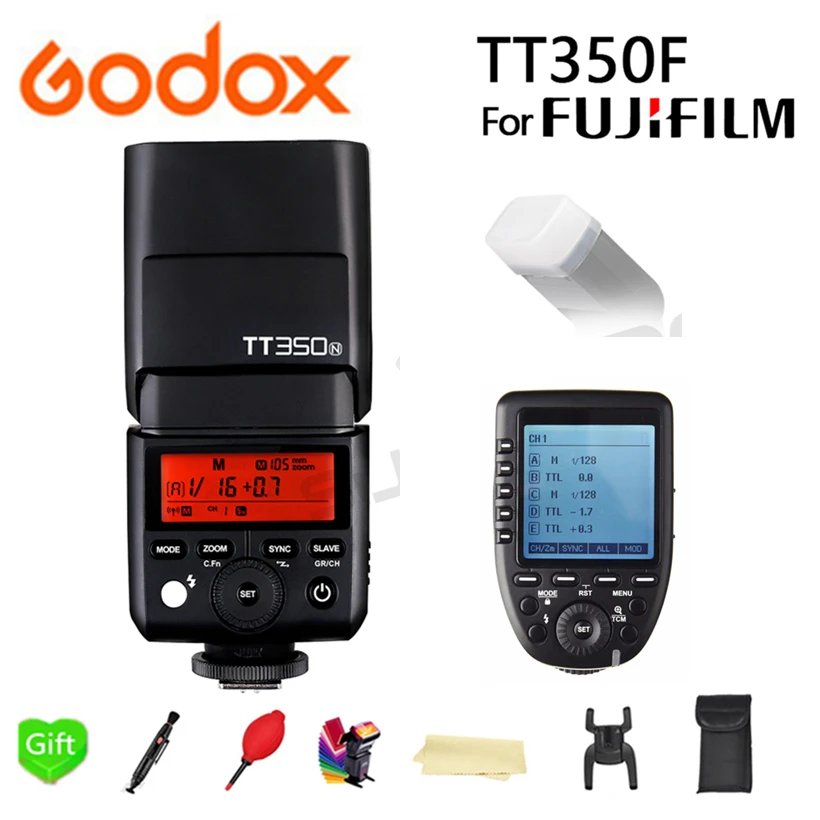 GODOX Mini TT350F Вспышка Speedlite GN36 TTL HSS 2 4 GHz 1/8000 s карманные фонари TT350 + Xpro F триггер для