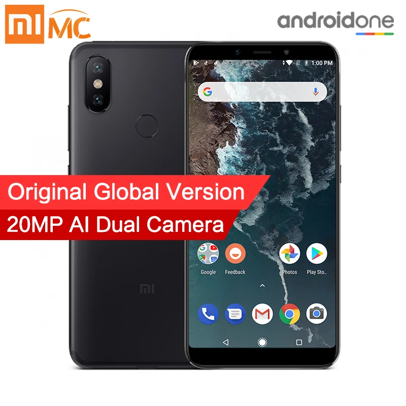 Глобальная версия Xiaomi Mi A2 4 Гб 64 мобильный телефон 20MP AI двойная камера 5 99 &quot18:9