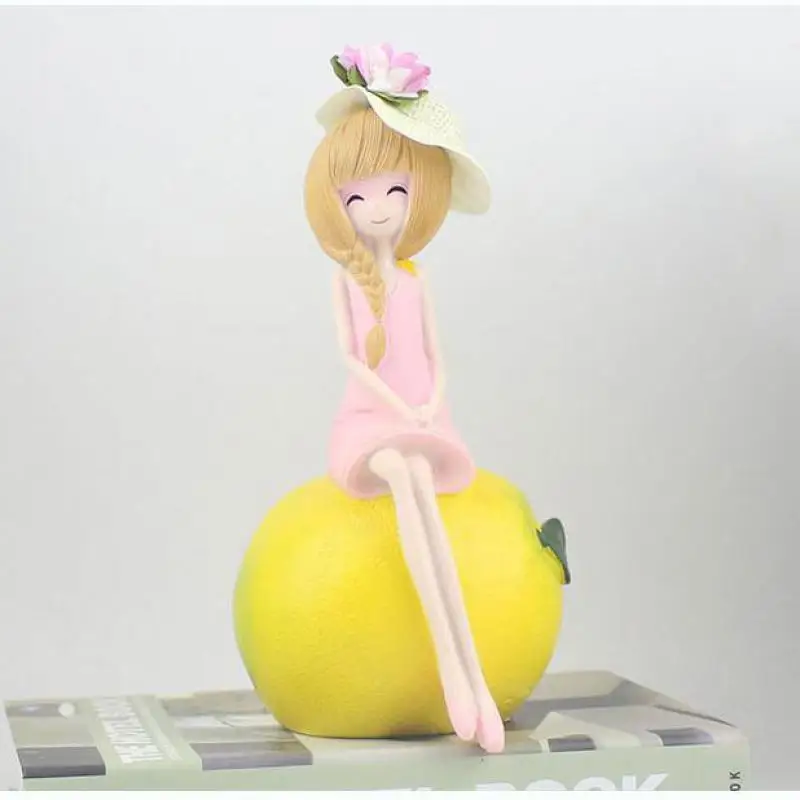 Милые Статуэтки из полимерной смолы в виде фруктовой девочки желеобразного