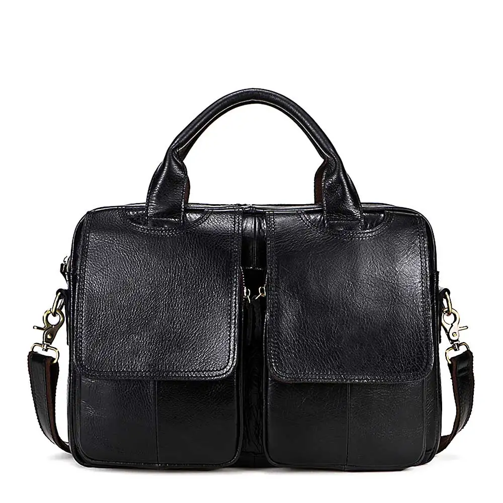 8002A3black MVA мужской портфель s Сумки из натуральной кожи мужские портфели сумки Офисные Сумки для мужчин Кожаная сумка для ноутбука Бизнес Портфель s - Цвет: 8002A3black