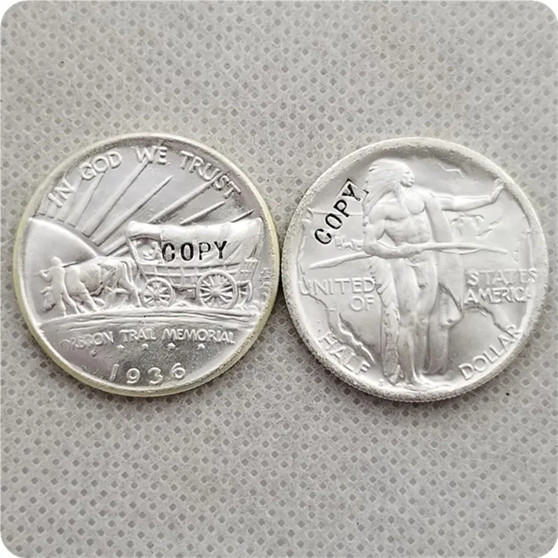 UNC Серебряная США 1926-1939 Oregon Trail Memorial половина копия долларов монеты | Дом и сад