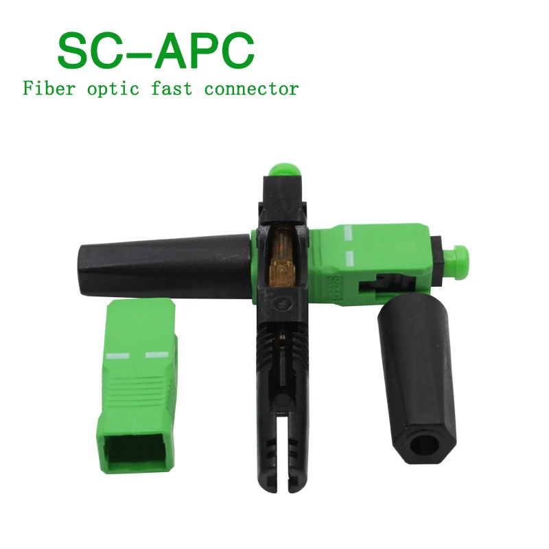 100 шт. FTTH SC APC Одномодовый волоконно оптический 02 быстрый разъем Быстрый разъем|fiber