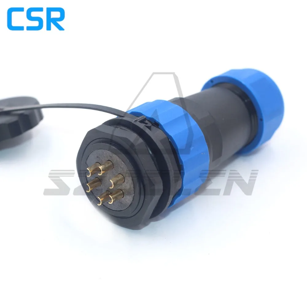 SD28TP ZM IP68 водонепроницаемый разъем для пайки штепсельная розетка 6pin 25A кабель