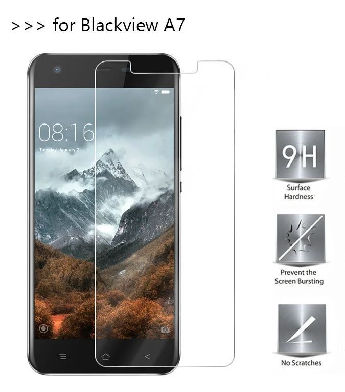 Закаленное стекло для Blackview A7 Защитная пленка экрана 5 0 дюймов A8 A9 P2 BV8000 Pro E7S R6