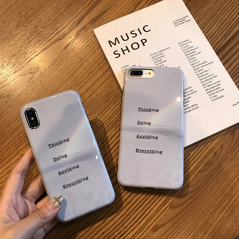 Fashion Simply motto Coldness Glossy soft TPU blue-ray case For iphone X 8 8plus 7 7plus 6 6splus 10 XS XR MAX back cover |