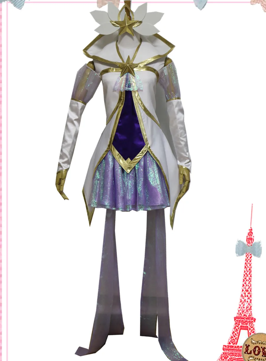 

Костюм для косплея LOL Jenna Star Guardian Skin белый фиолетовый X006