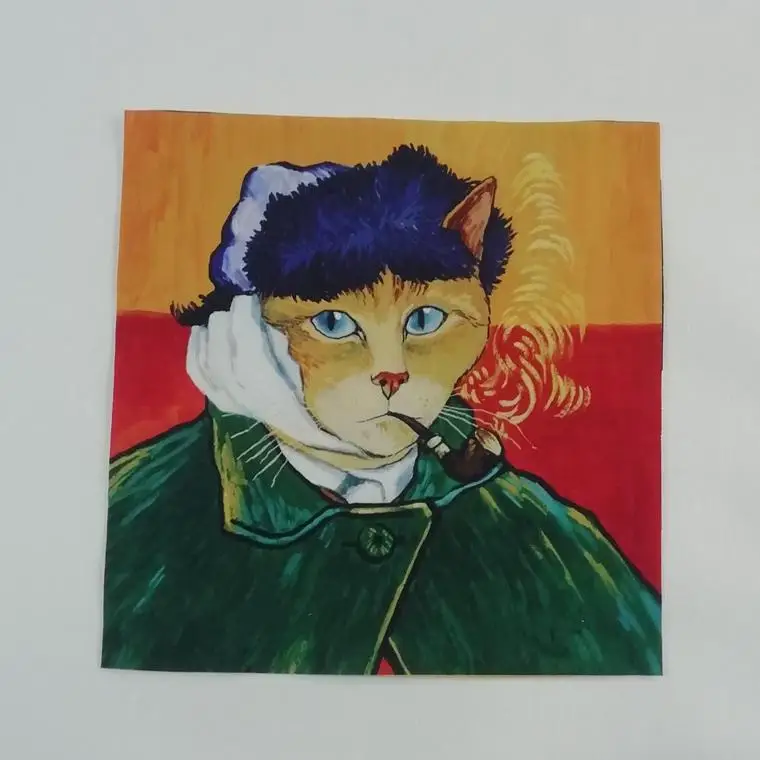 Новинка 2019 28*28 см 5 шт Смешанная птица комикс кошка печать пэчворк ручная ткань