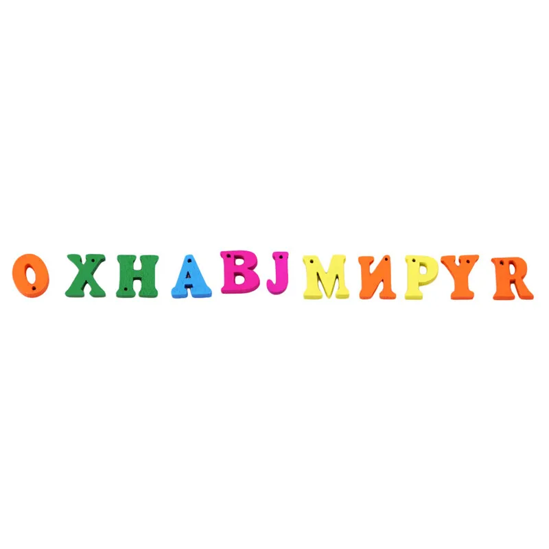 Украшение для дома 100 шт. искусственные деревянные цветные буквы алфавит слово