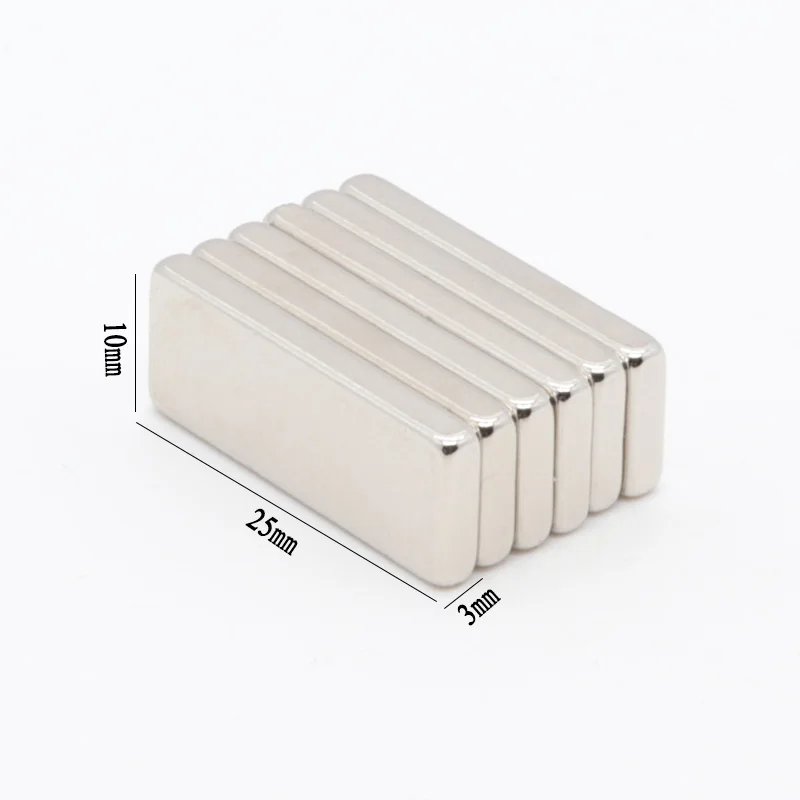 20 штук 25x10x3 мм сильный N52 неодимовые магниты блок; из редкоземельных металлов DIY мощный постоянный магнит