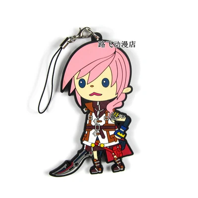 Новое поступление Final Fantasy японский аниме Рисунок резиновый брелок-подвеска для мобильного телефона ремень - Цвет: 2