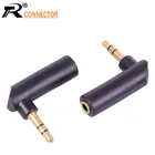 100 шт. L-образный Позолоченный разъем 3,5 jack под прямым углом 3,5 мм 3-полюсный штекер аудио стерео разъем адаптер