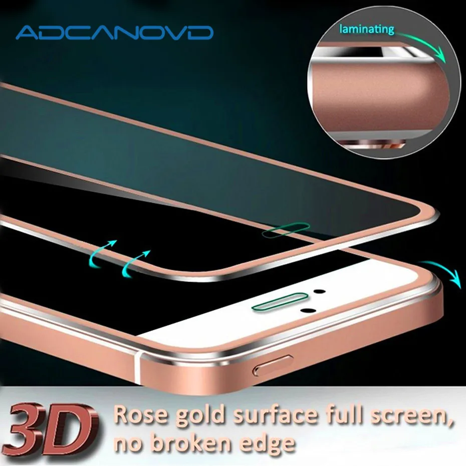 2 шт./лот 3D полное покрытие Защитное стекло для iphone 5 5S se из алюминиевого сплава