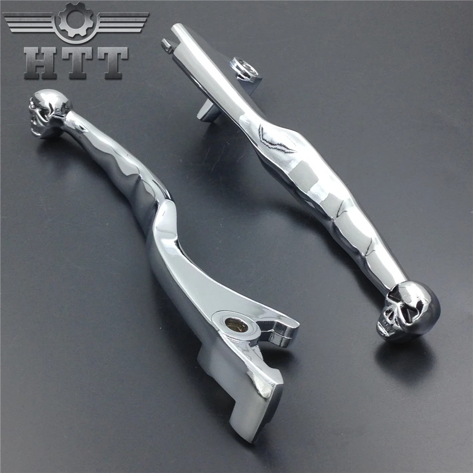 Запчасти для мотоциклов хромированный тормозной рычаг сцепления с черепом Suzuki
