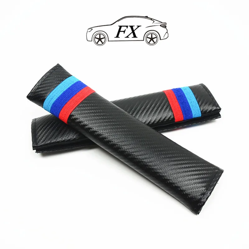 2 шт./лот Тюнинг автомобилей углеродного волокна накладка на ремень безопасности