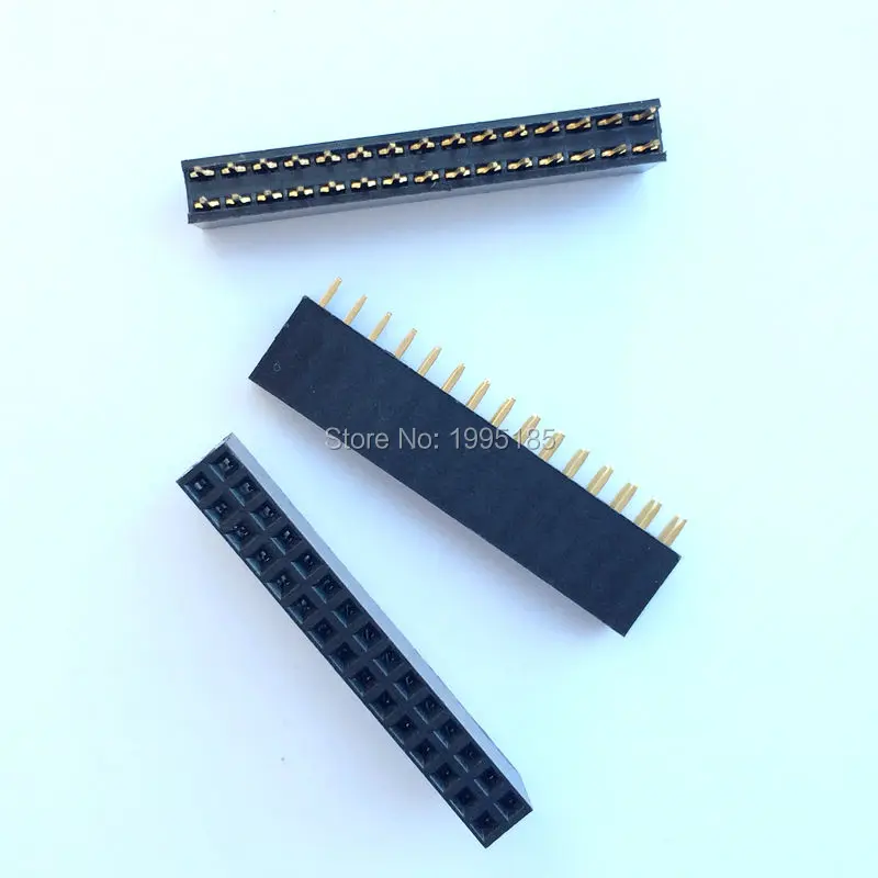 

10 Pcs 2.54mm 2x15 Pin 30 Pin Female PCB Double Row Straight Header Strip 2*15