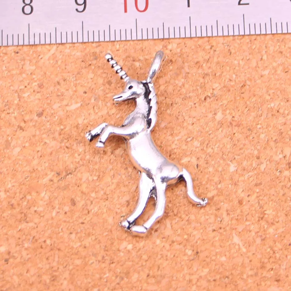 48Pcs Antique Silver Plated unicorn horse Charms Diy Handmade Jewelry Findings Accessories 35*15mm | Украшения и аксессуары