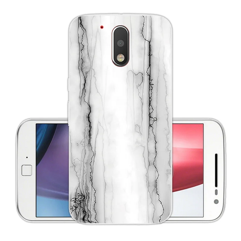 5.5 inch For Motorola Moto G4 Plus Phone Cases TPU Transparent Silicon Soft Stone Cover / Coque |