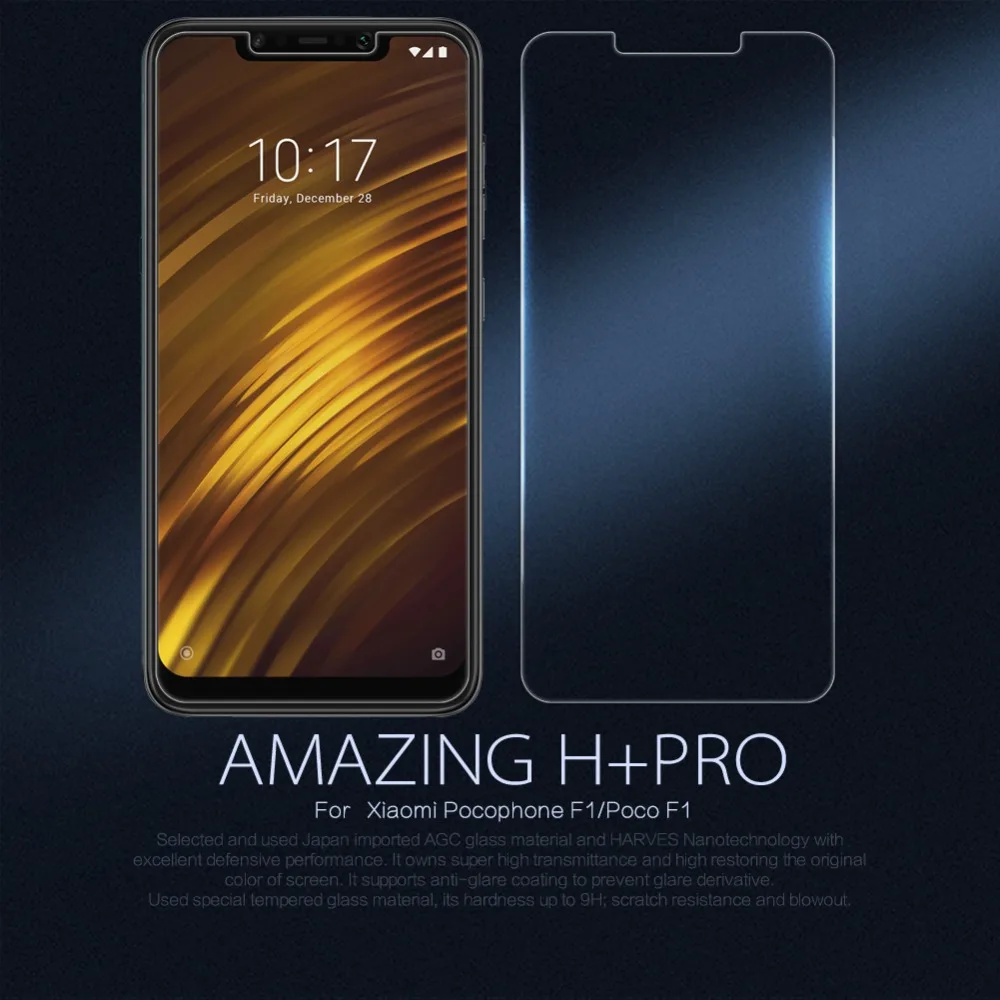 Для Xiaomi Pocophone F1 закаленное стекло Nillkin Amazing H/H + PRO Защита экрана для xiaomi Poco |