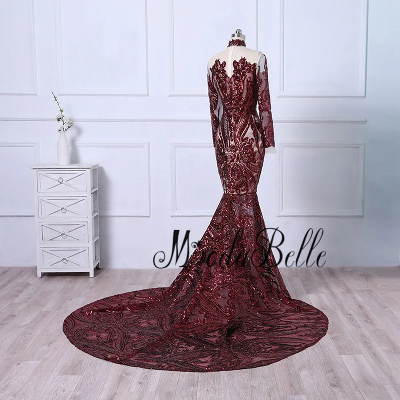 Женское вечернее платье с блестками modabelle элегантное Бордовое высоким