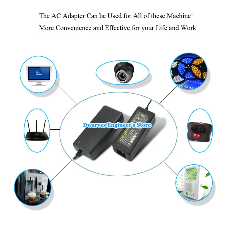 DC/AC 12V 5A 4.2A 3.5A 3A Питание адаптер для Светодиодные ленты соковыжималка Кофе чайник