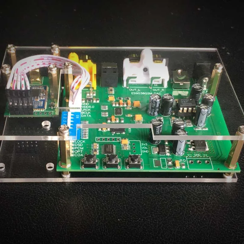 ES9038Q2M JRC5532 ЦАП I2S SPIDF CSR8675 aptx-hd Bluetooth 5,0 Модуль декодер доска в случае с антенной случае