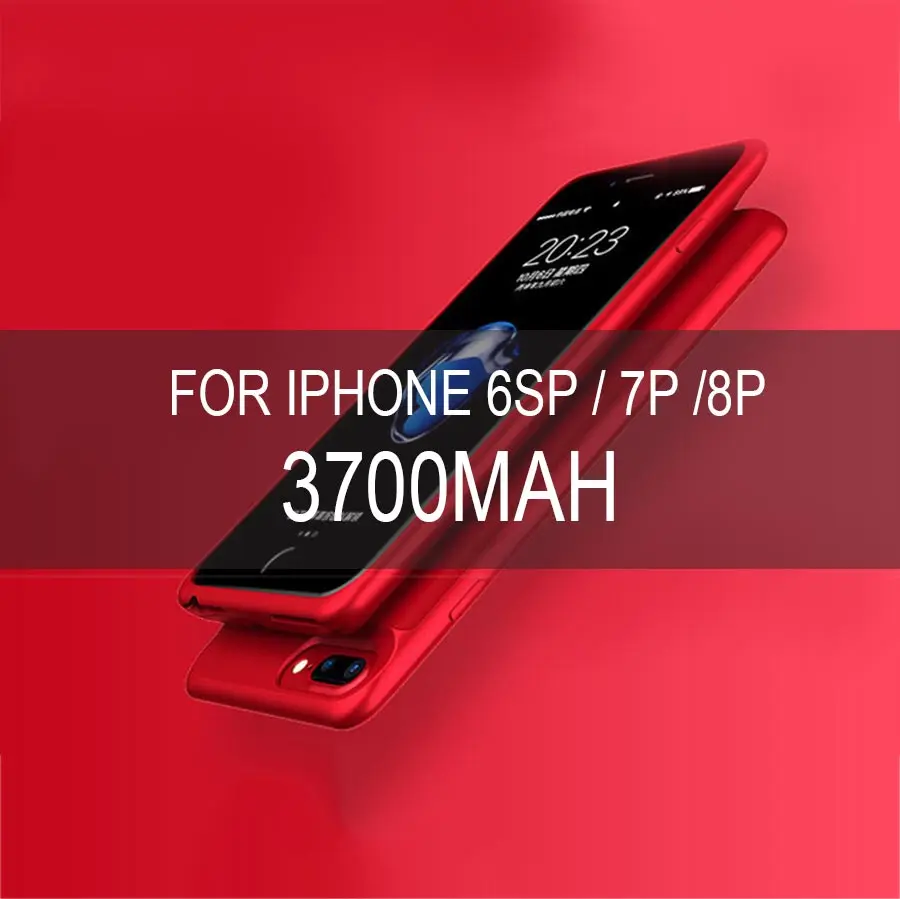 Серебристый Зарядное устройство чехол для iPhone 6 7 8 6s Plus Чехлы для аккумуляторов Чехлы для портативного зарядного устройства для iPho - Цвет: Серебристый