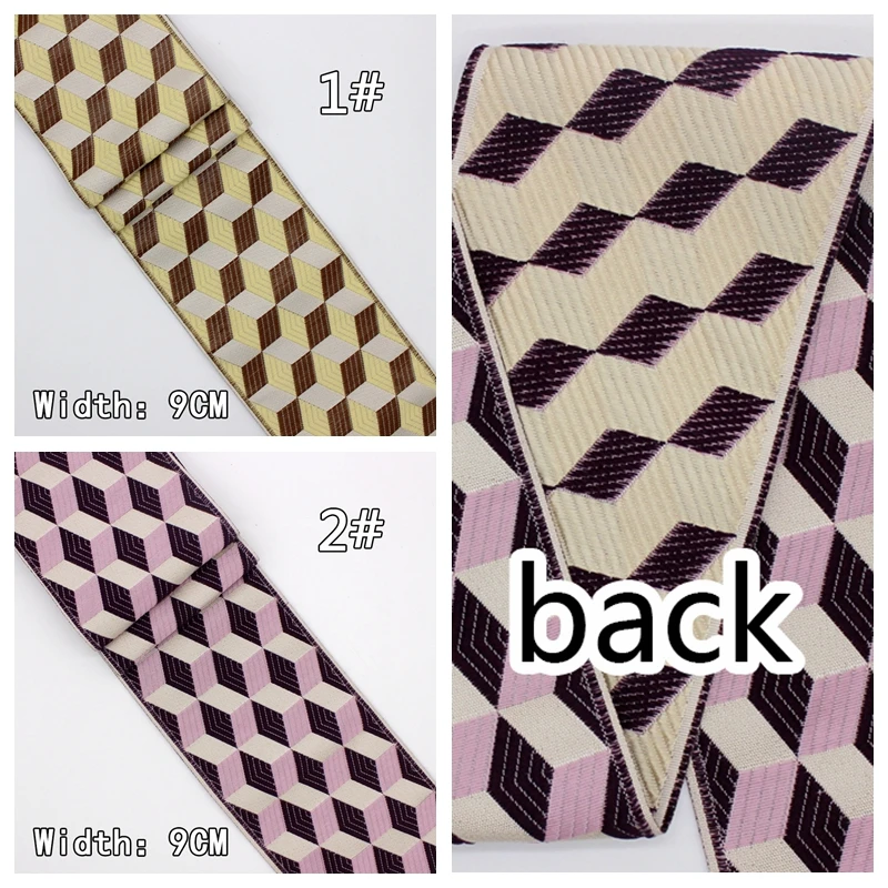 5yards/lot 9cm checked curtains webbing greek key curtain laciness national jacquard ribbon Home textile Art | Дом и сад