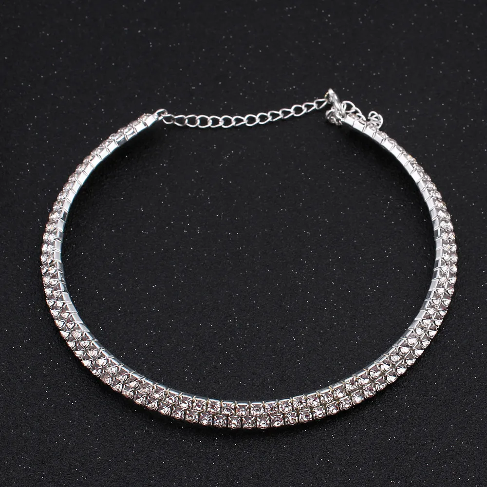 Очаровательное Женское Ожерелье Стразы с кристаллами 2017 ошейник невесты