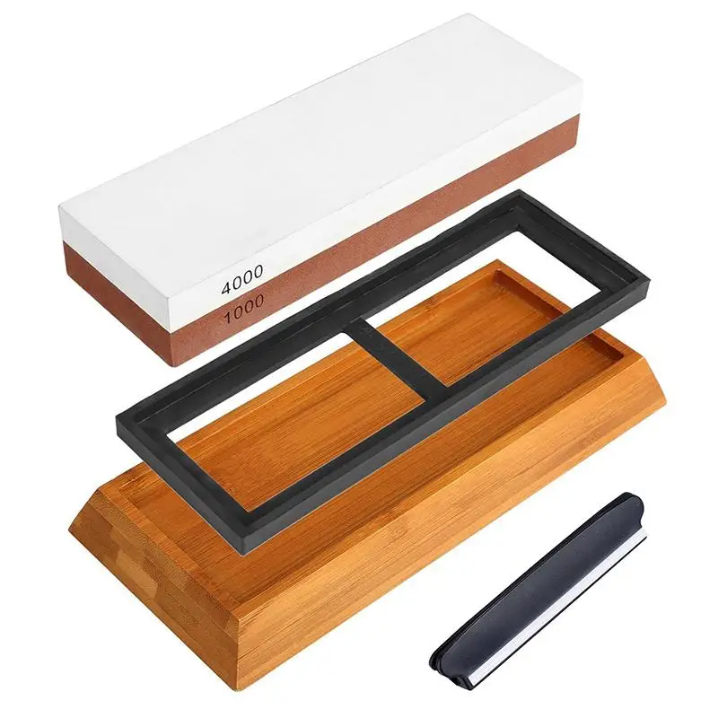 1000-4000 Grit Set Pro 1000 3000 6000 800 Грит Кухня инструмент Ножи точилка для ножей, точильный камень, точильные камни точильный камень Системы вода камень хонинговальный - Цвет: 1000-4000 Grit Set