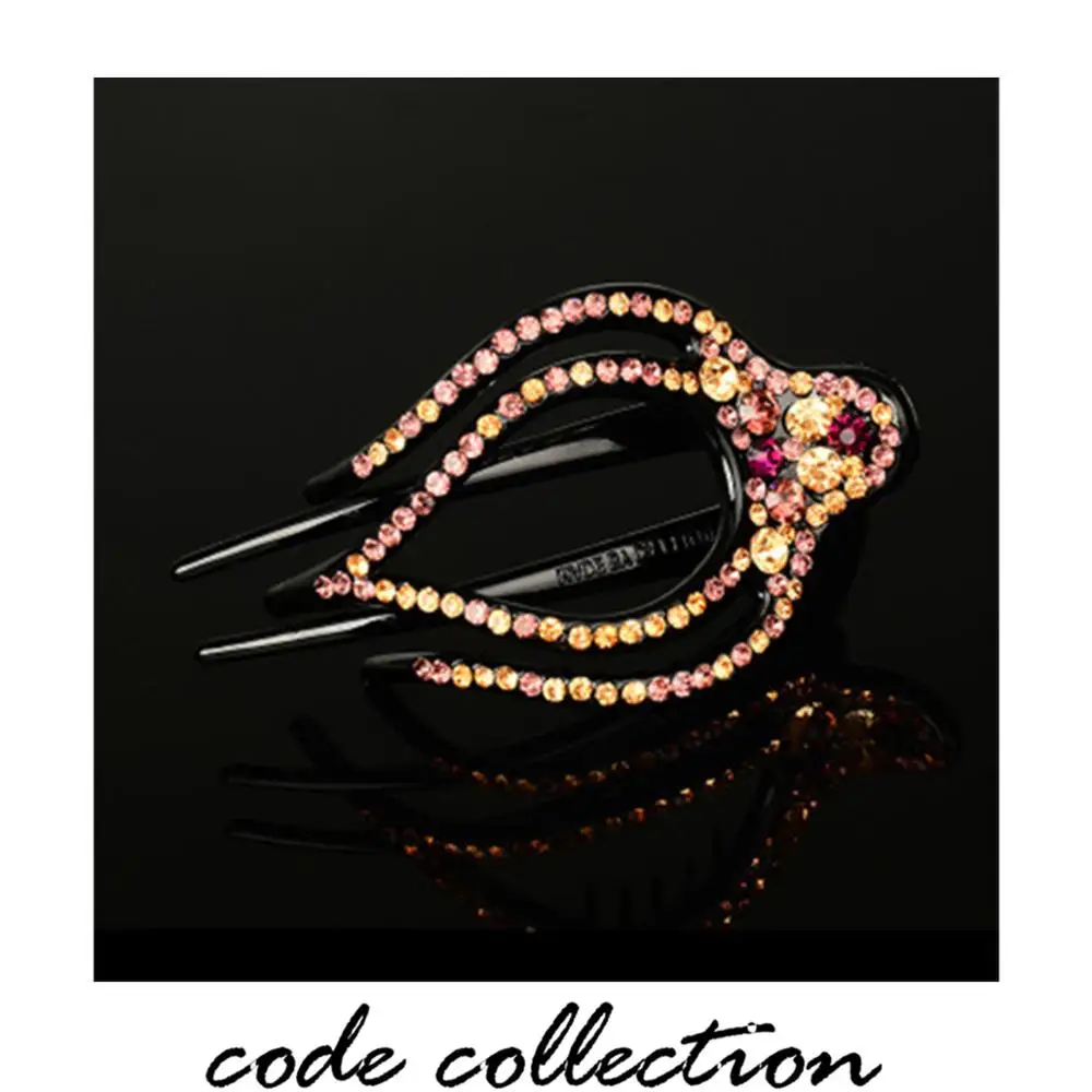 High Guality Acrylic Rhinestone Hollow Crystal Hair Claw Clip For Women Girsl Fashion Korean Vintage Hairpins Accessories | Украшения и