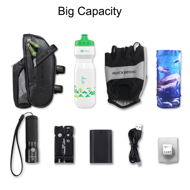 ROCKBROS велосипедная Сумка седло с карманом для бутылки воды Водонепроницаемая MTB