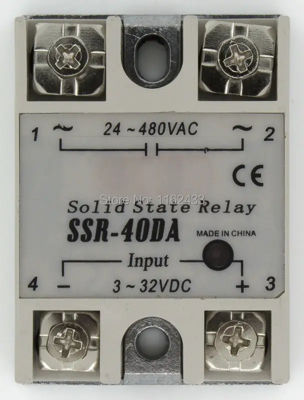 SSR 40DA Однофазное реле постоянного тока в переменный ток 40 А 480 В 40DA|phase regulator|relay