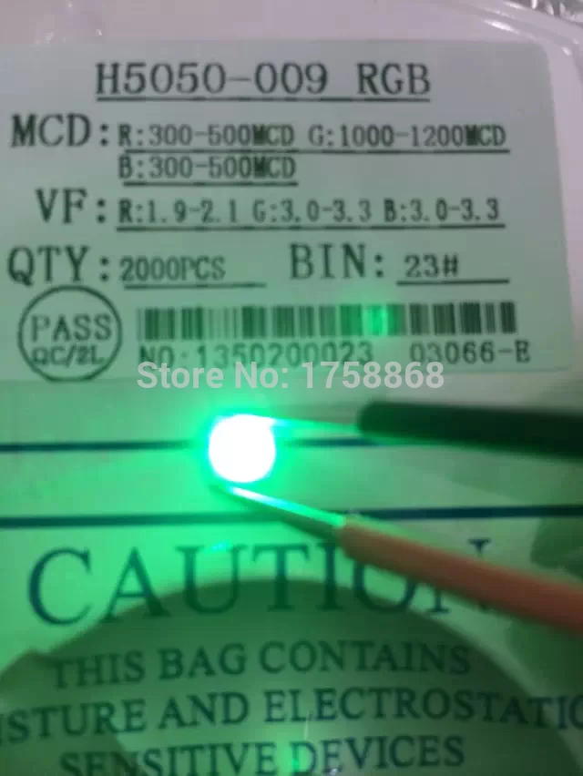 100 шт. 5050 RGB SMD/SMT LED PLCC 6 3 кристальные супер яркие светильники высокое качество SMD