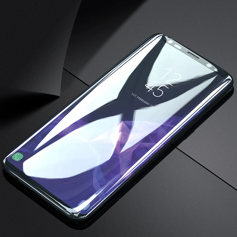 6D анти-синий светильник с полным покрытием из закаленного стекла для samsung Galaxy Note 8 9 S8 S9 Plus Защитная пленка для экрана