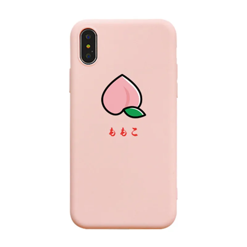 Милый чехол JAMULAR с японскими фруктами и вишней для iPhone 7 XS MAX X XR 6 6s 8 Plus розовый