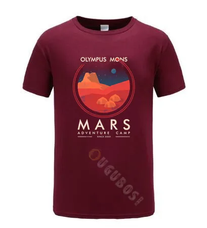 Olympus с рисунком персонажа мультфильма &quotзанимают Mars Приключения SpaceX футболки