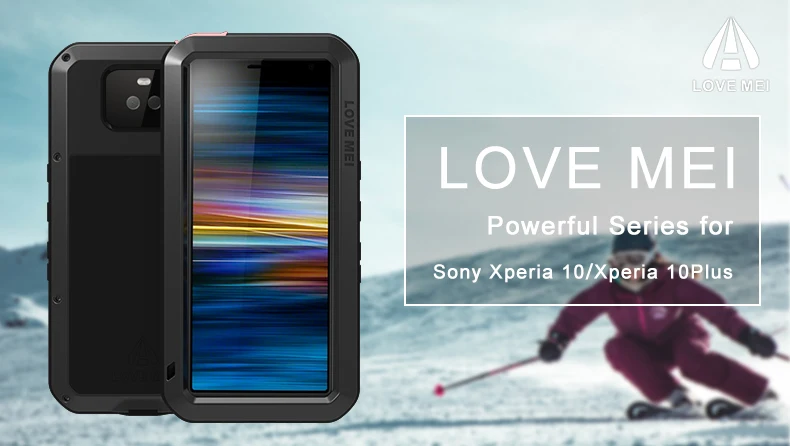 Gorilla glass) LOVE MEI металлический защитный водонепроницаемый чехол для sony Xperia 10 Plus противоударный чехол для sony Xperia 10 защитный чехол