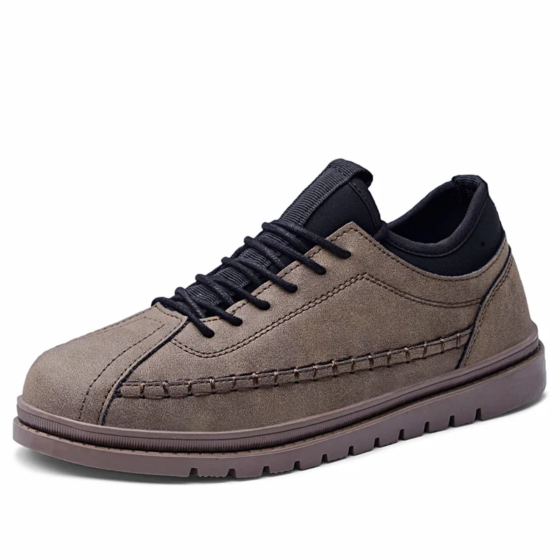 Men's Spring Genuine Leather Sneakers 2019 Waterproof Moccasins Antiskid Shoes Zapatillas de deporte Comfortable Walk | Обувь